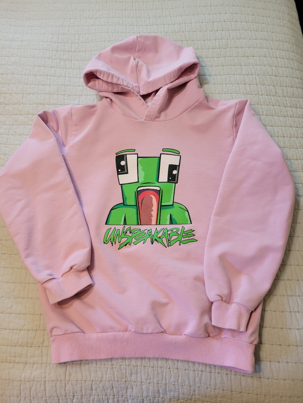Girls Pink "UNSPEAKABLE" You Tuber Hoodie Size 140(8)